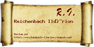 Reichenbach Ilárion névjegykártya